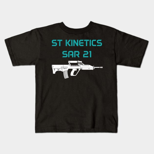 Assault Rifle SAR 21 Kids T-Shirt by Aim For The Face